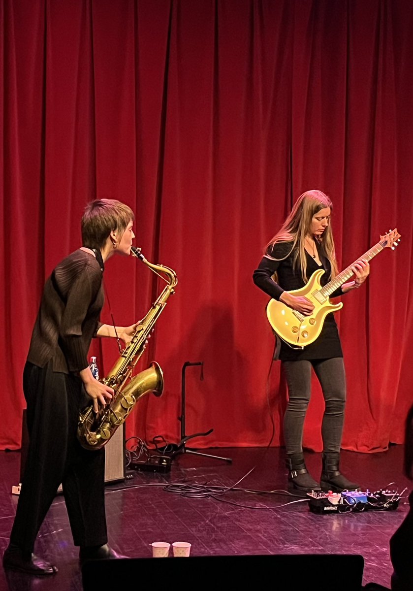 NYC Jazz Record (@nycjazzrecord) on Twitter photo Sally Gates Guitar Week at The Stone <a href="/NewSchoolJazz/">The New School Jazz</a>. Tonight she brings the mightily powerful Zoh Amba-tenor and <a href="/danweissdrum/">dan weiss drums</a> who provides the necessary rhythmic glue to the guitarist and saxophonist’s equally extreme and intense approaches on their respective instruments. Sally Gates Guitar Week at The Stone <a href="/NewSchoolJazz/">The New School Jazz</a>. Tonight she brings the mightily powerful Zoh Amba-tenor and <a href="/danweissdrum/">dan weiss drums</a> who provides the necessary rhythmic glue to the guitarist and saxophonist’s equally extreme and intense approaches on their respective instruments.