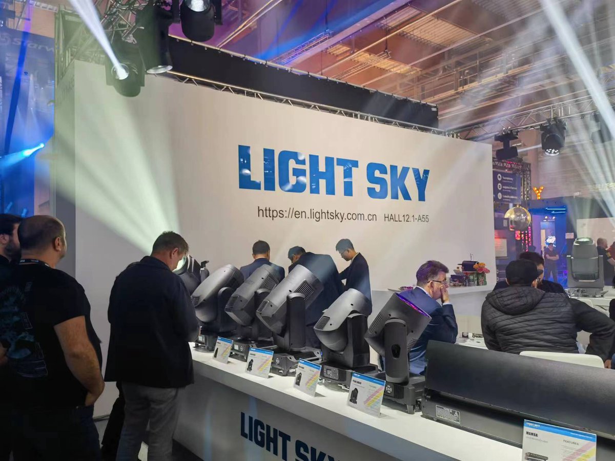 LightskyNews's tweet image. Day 3 at #ProlightSound is sizzling! Busy and happy with all the visitors. Huge thanks to everyone who came by. Come and join us at Hall12.1-A55 and discover what we have to offer! @pls_frankfurt 
#lightsky #lightskylighting #prolightandsound2023 #pls2023 #lightingshow