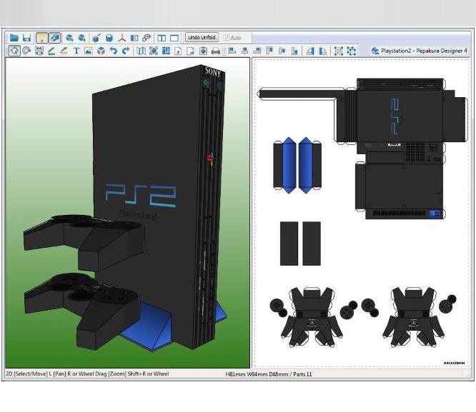 papermau on Twitter "Playstation 2 Videogame Console Mini Paper Model