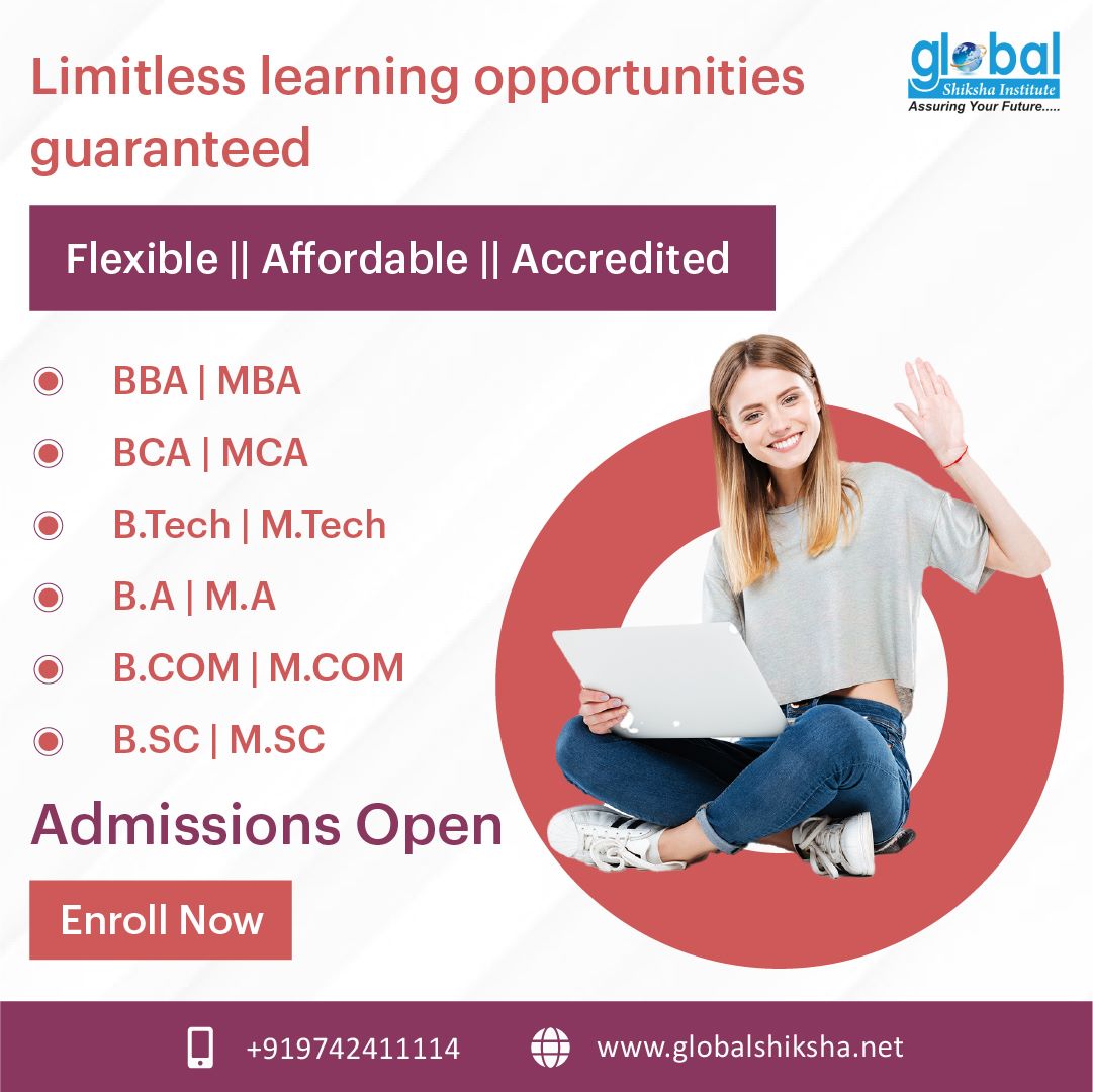shiksha_global's tweet image. Limitless learning opportunities guaranteed
Flexible || Affordable || Accredited
Enroll for
BBA | MBA
BCA | MCA
BTech | MTech
BA | MA
BCOM | MCOM
BSC | MSC
Admissions Open
For more info :
Visit- globalshiksha.net
.
.
#distantlearning #globalshiksha