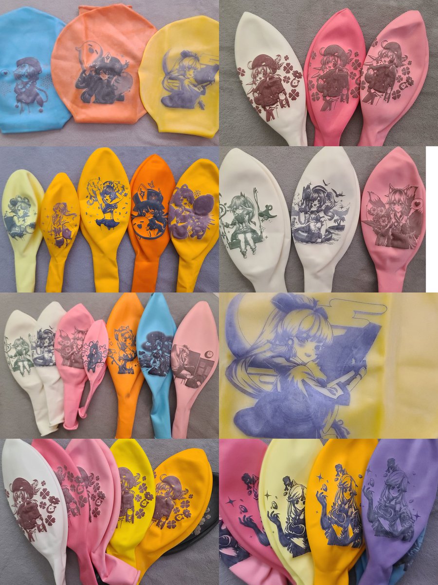 收到了很多漂亮的气球！我会在五月为她们充气，期待一下叭！