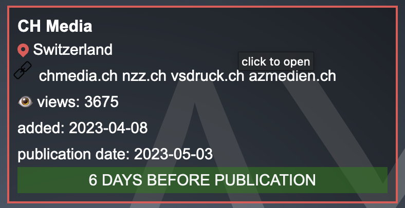 Die NZZ-Erpresser verschieben ihr Ultimatum zum dritten Mal - jetzt auf den 3. Mai. #NZZ #CHMedia #play