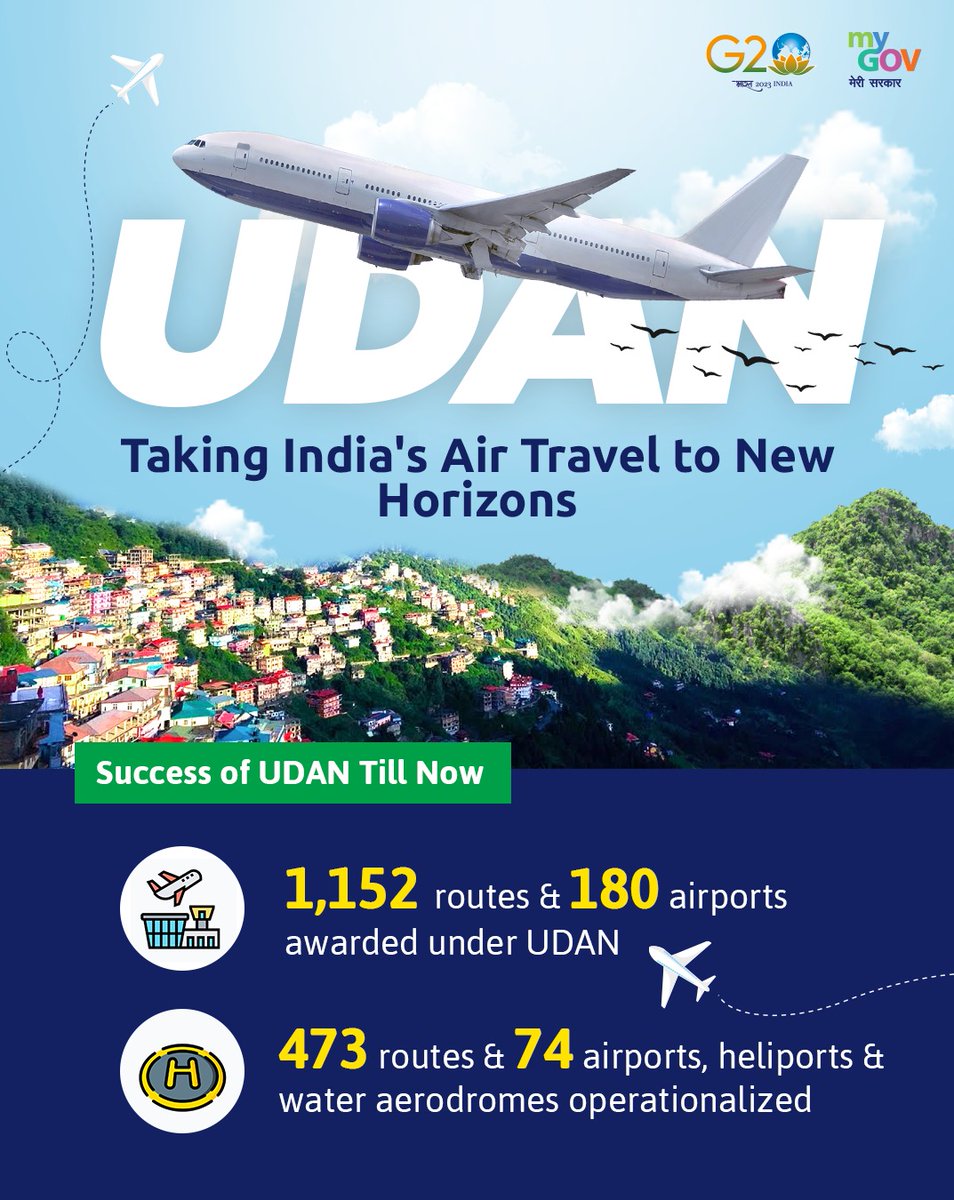 kishanreddybjp's tweet photo. देश का आम नागरिक |

#UDAN has taken air travel to a New horizon by enhancing connectivity &amp; making it accessible to the common man

#UDANat6 
#6YearsOfUDAN https://t.co/67duQhdThk