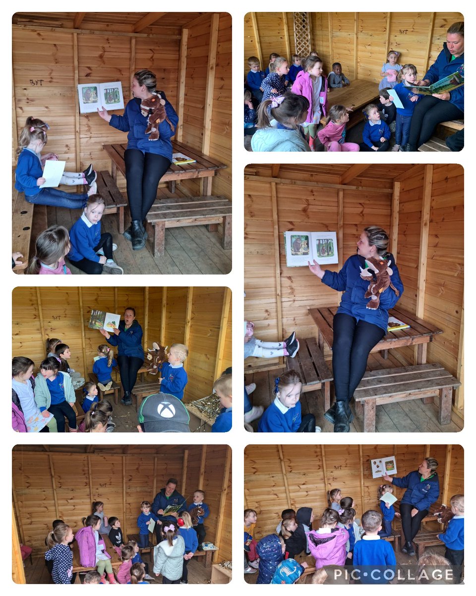 nurserydennyps's tweet photo. We took some time to read the story with a.little help from our Gruffalo puppet! The children helped to read the story as its a popular one in our setting. #ttansition23 #gruffalo #story #literacy https://t.co/hvCJSfi5nd