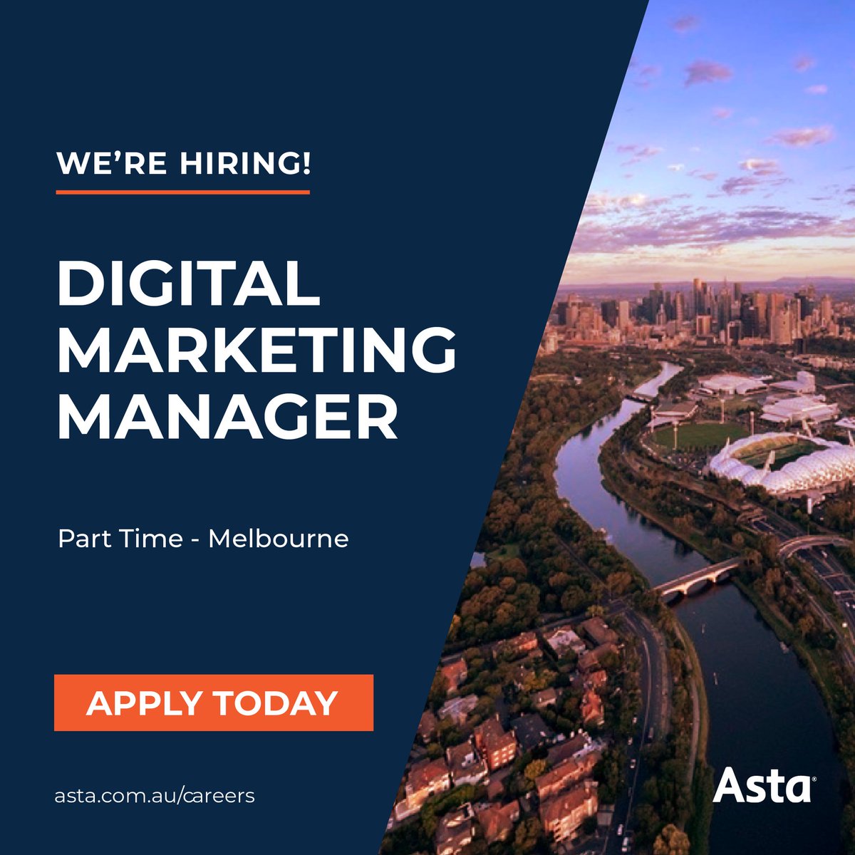 Asta are looking for a Digital Marketing Manager to join our team!

Learn more about the tasks and responsibilities here:
seek.com.au/job/67123150?t…

#Hiring #ITCareers #MelbourneJobs #DigitalMarketing #Recruitment #SEO #SocialMedia #Web3 #IT #Web3Marketing
