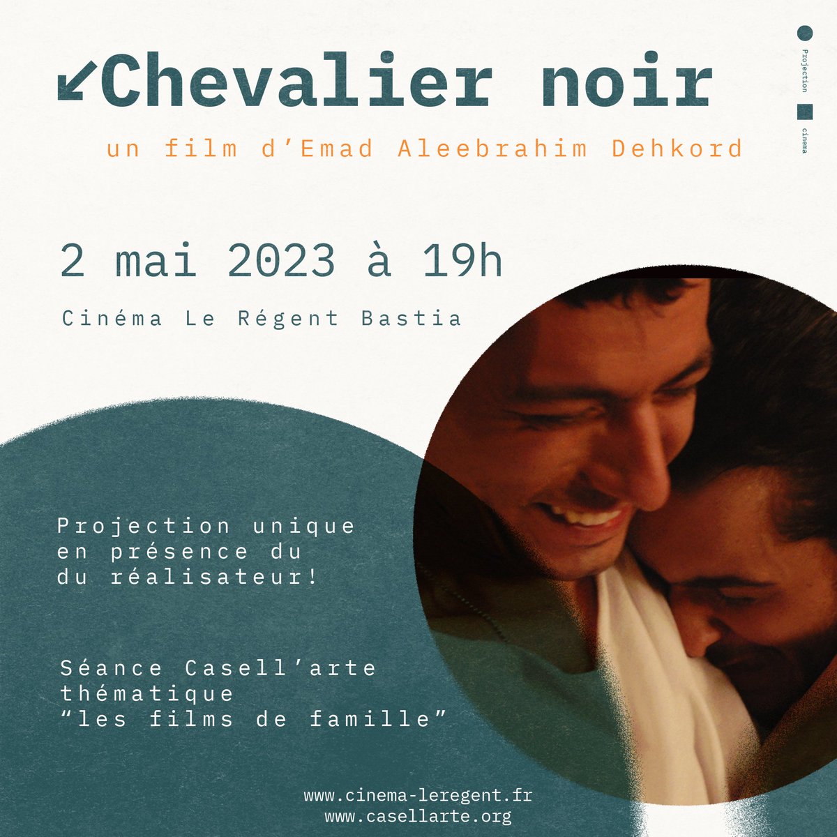 Séance #Casellarte : #ChevalierNoir sera présenté à #Bastia ce mardi 2 mai à 19h au @regent_bastia en présence du réalisateur ! 
• Prog. thématique 'films de famille'
• Grand Prix du Jury à @PremiersPlans 
@JRGarcia3366 @jour2fete @laurent_herin @genlodo @CultureCorse