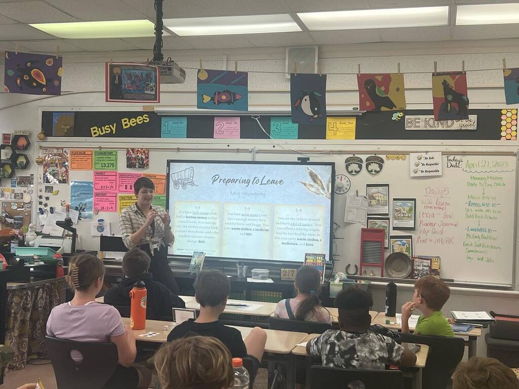 The 4th graders in @room6withkatiey experienced an amazing gold rush simulation today. What is hands-on, thematic learning?  It is students that are incredibly engaged with the content standards and immersed in the curriculum in a way that simply reading… instagr.am/p/CrkXe9LOW-2/