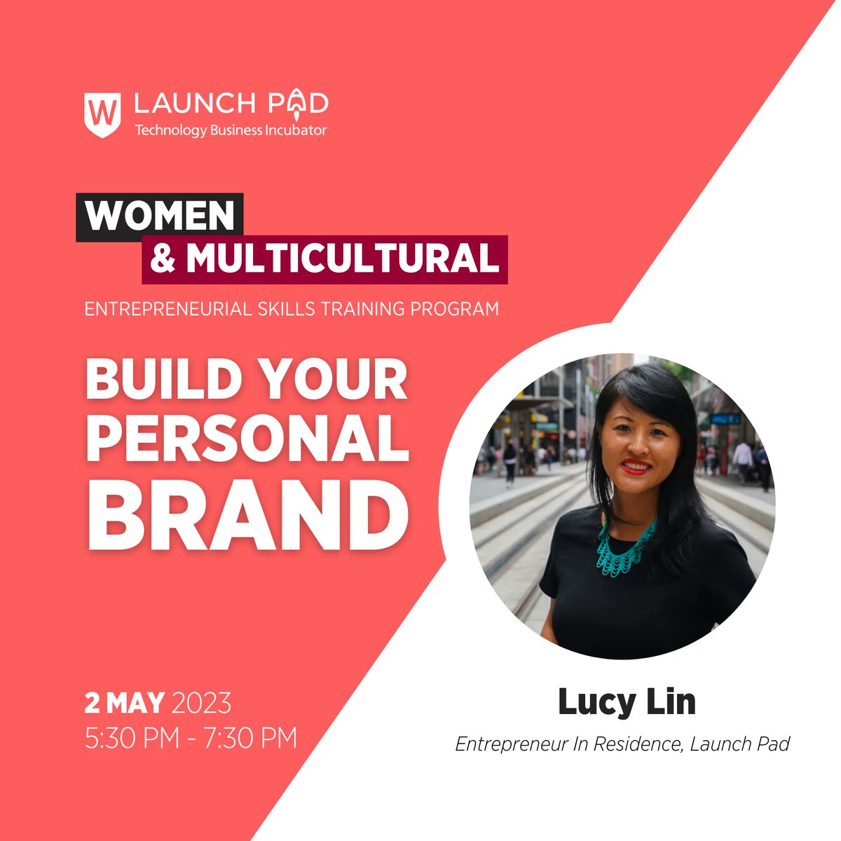 Build Your Personal Brand with Lucy Lin! 
Lucy is a strategic marketing advisor that helps entrepreneurs, scaling businesses, and established companies navigate through business growth, digital transformation and go-to-market strategies.
Register now: bit.ly/LP-WM1-socials