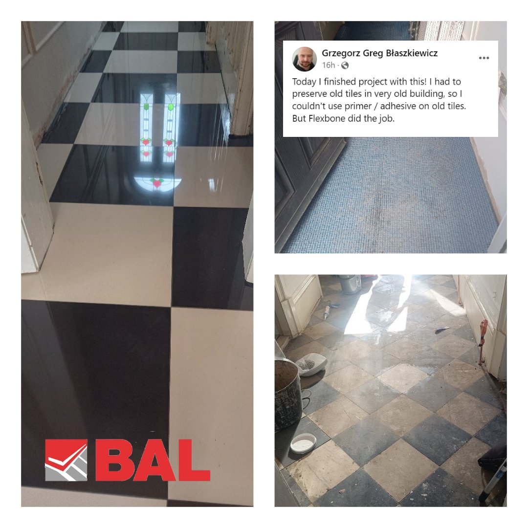 BALtiling's tweet image. 📢 FEEDBACK 📢

Check out this awesome feedback on BAL Flexbone 2Easy from Greg Błaszkiewicz - helping you get over difficult substrates such as old historic tiles! 

#Flexbone2Easy #Flexbone #2Easy #Tiles #Tiling #Refurbishment #Renovation