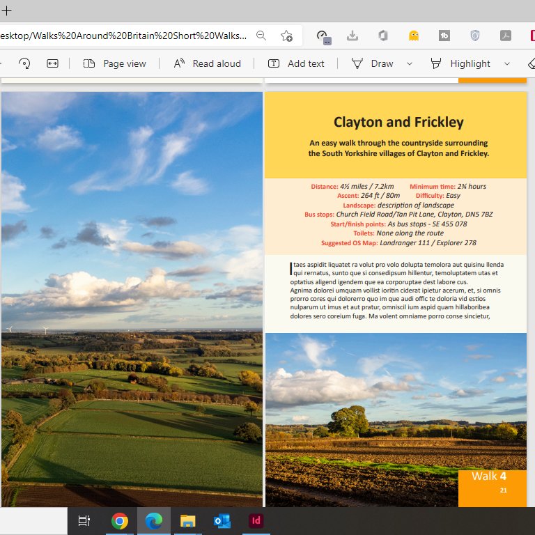 With winter now firmly behind us, I can divert some of my attention to finishing the first Walks Around Britain Short Walks book.

Looking back at it after the winter, I'm still happy with the design... so that's all good...