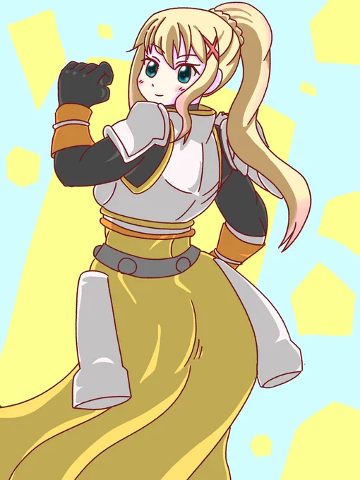 ダクネス素体使ってるからバランス良き絵柄を見つけようと試行錯誤してごちうさっぽさを入れてます。 #このすば #デジタルイラスト #3億アカウントの中から私を発掘してください 
