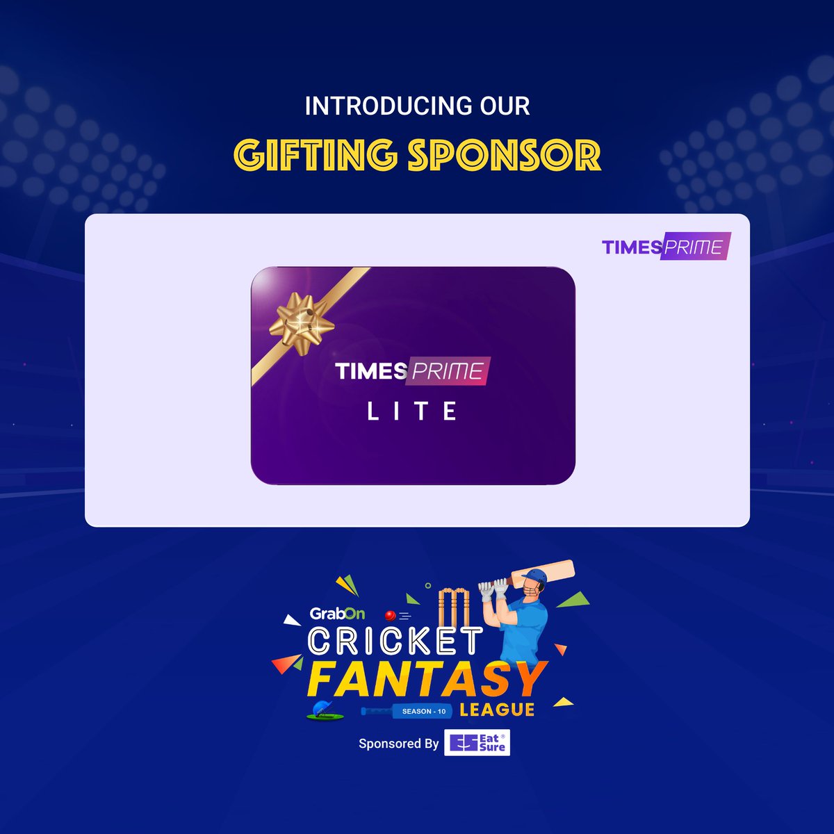 GrabOnIn's tweet image. 🎁 With Times Prime Lite, Gain access to food, travel and more all wrapped up in one amazing membership. 🤩 Give the gift of non-stop cricket action this season with Times Prime Lite.
#TimesPrime #KheloGrabOnCFL #contest #winrewards #prizes #ipl2023 #ipl #cricketlovers