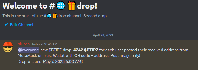 Second drop $BTIPZ on #BNB #cryptocurrency #drop at join.btipz.com