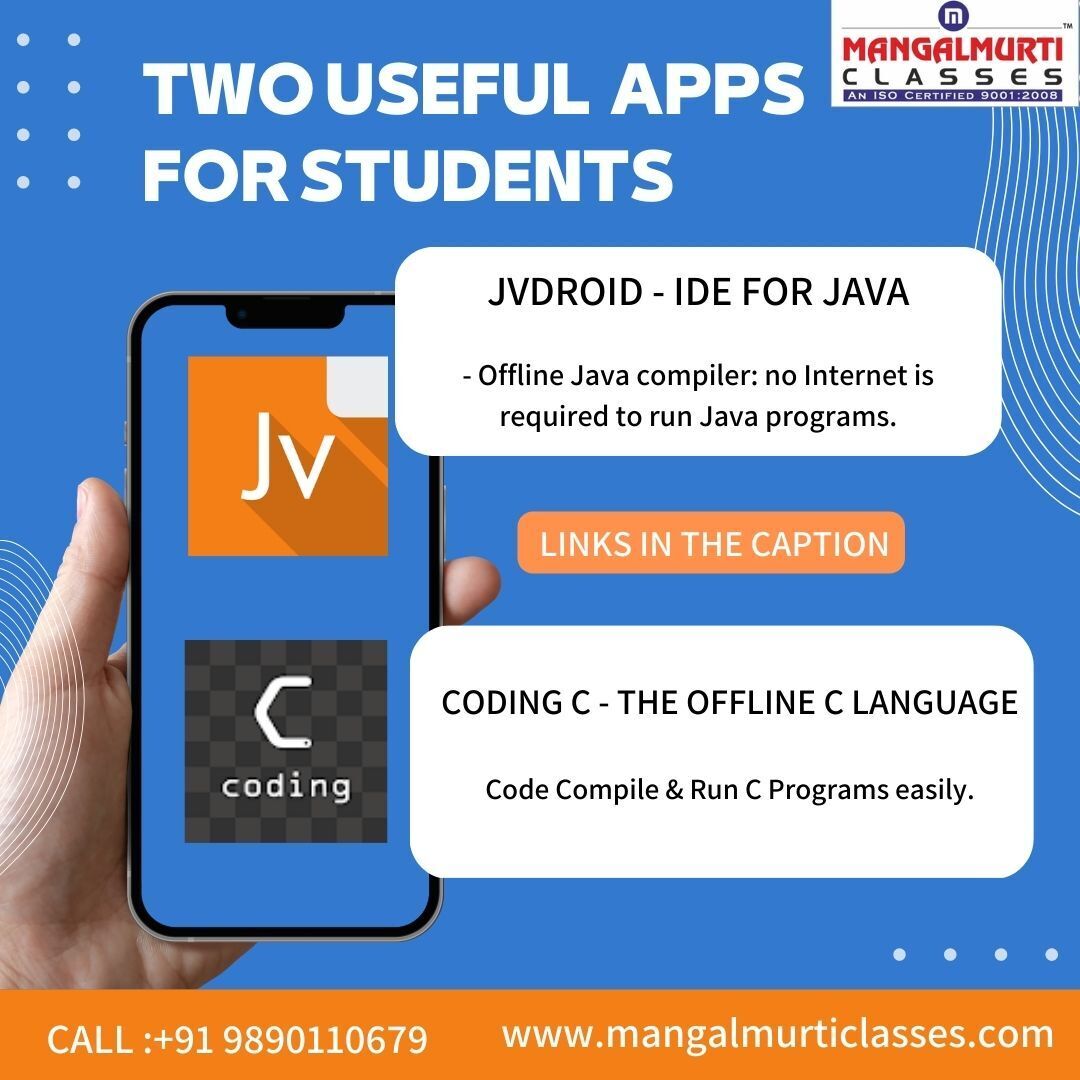 MangalmurtiC's tweet image. Don't forget to save this post.!
Sharing two useful apps for students to better practice programming and coding by themselves.
Links:
play.google.com/store/apps/det…
play.google.com/store/apps/det…
#codingclasses #javacoaching #programmingclasses #cprogramming #appsforstudents #mangalmurticl