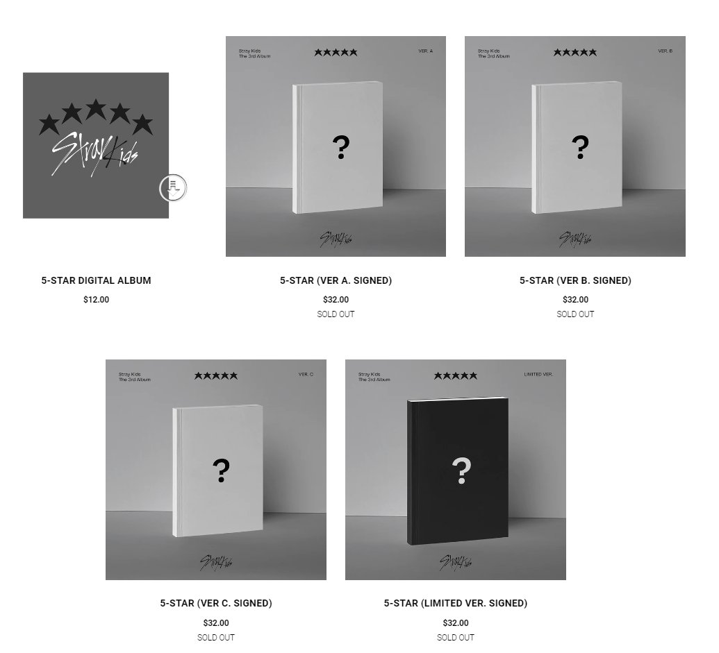 sharpiescanfly's tweet photo. my anti-luck is holding. all sold out bc i was working when they went on sale 😔😭 maybe one day i'll get a signed @Stray_Kids album... maybe 🥹 https://t.co/nTp87NydnH