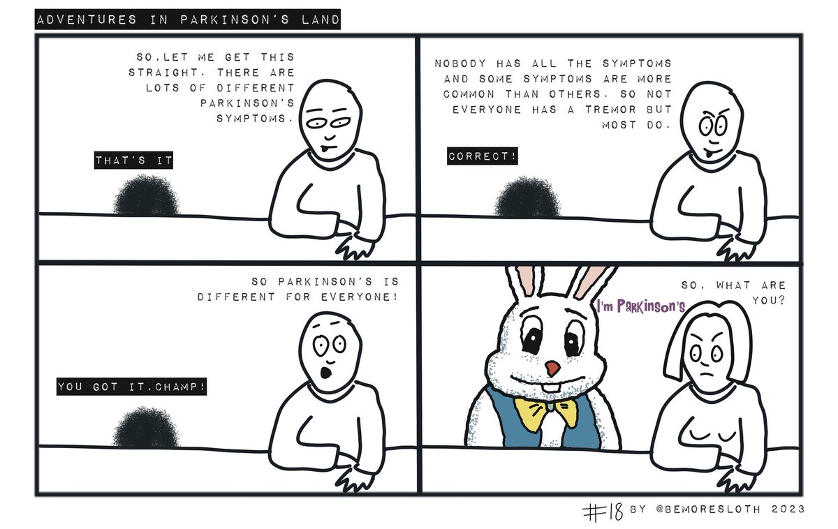 Here's the latest issue of Adventures in Parkinson's Land. Today I'll follow you back if I'm not already. #yopd #Parkinsonsdisease #Parkinsons #webcomic