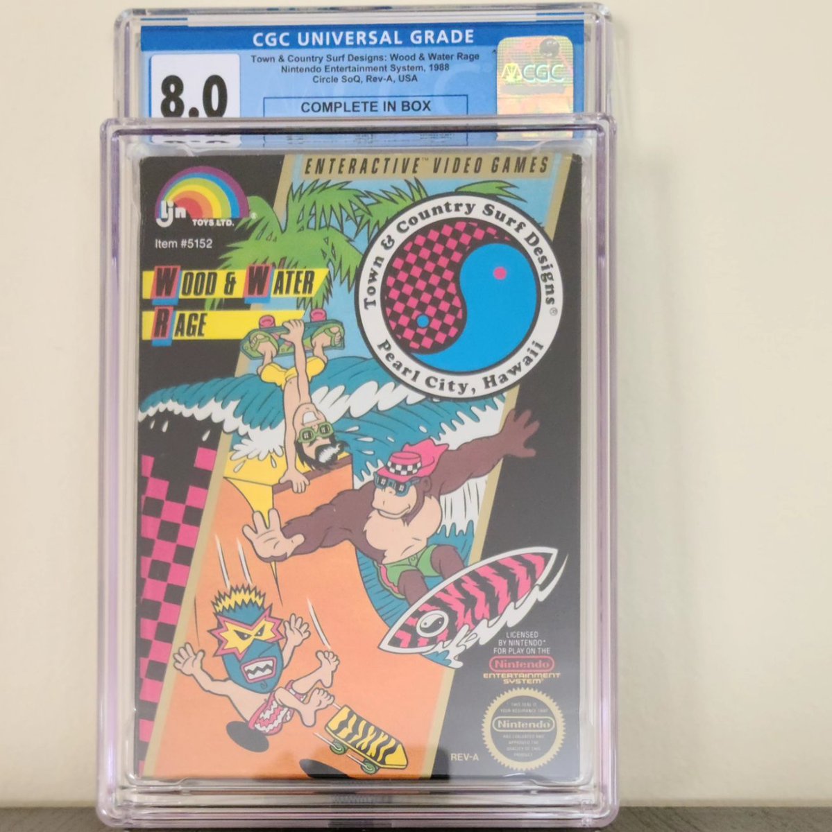 Ctrl_Alt_F8's tweet photo. The latest @cgcvideogames grading haul.
#Nintendo #NES #5Screw #DuckHunt #SuperMarioBros and a CIB T & C Surf Designs! https://t.co/owF4kMowjX