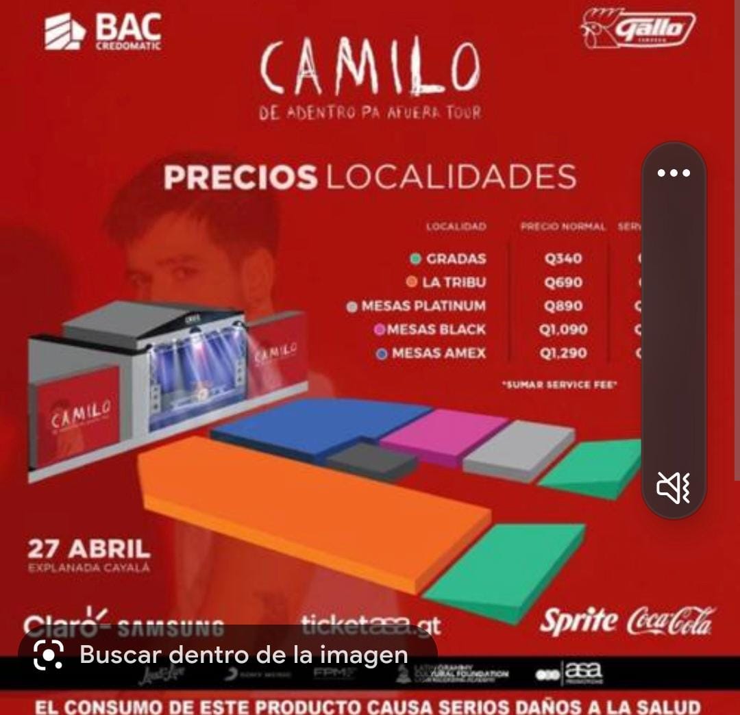 eljoshy110's tweet photo. Que robo el de asapromotions, pagas una mesa black pero te dan plantinum. Nombre así no, hay nin@s que querían ver a @CamiloMusica de cerca y sus papás hicieron un esfuerzo. Que robo #asapromotions https://t.co/hHsY23IriT