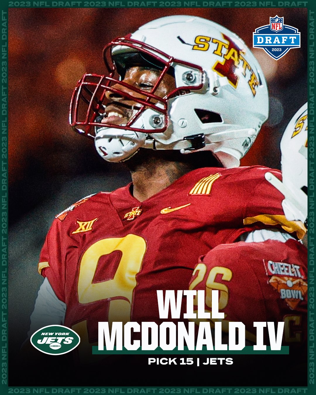 SportsCenter on X: 'With the 15th pick in the 2023 #NFLDraft, the Jets  select Will McDonald IV 
