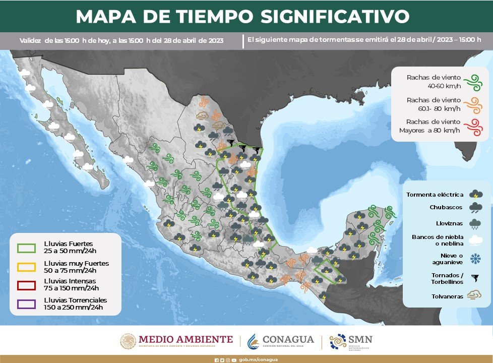 Sistema Zacatecano de Radio y Televisión on Twitter "⛅ ☁ SMN Conagua