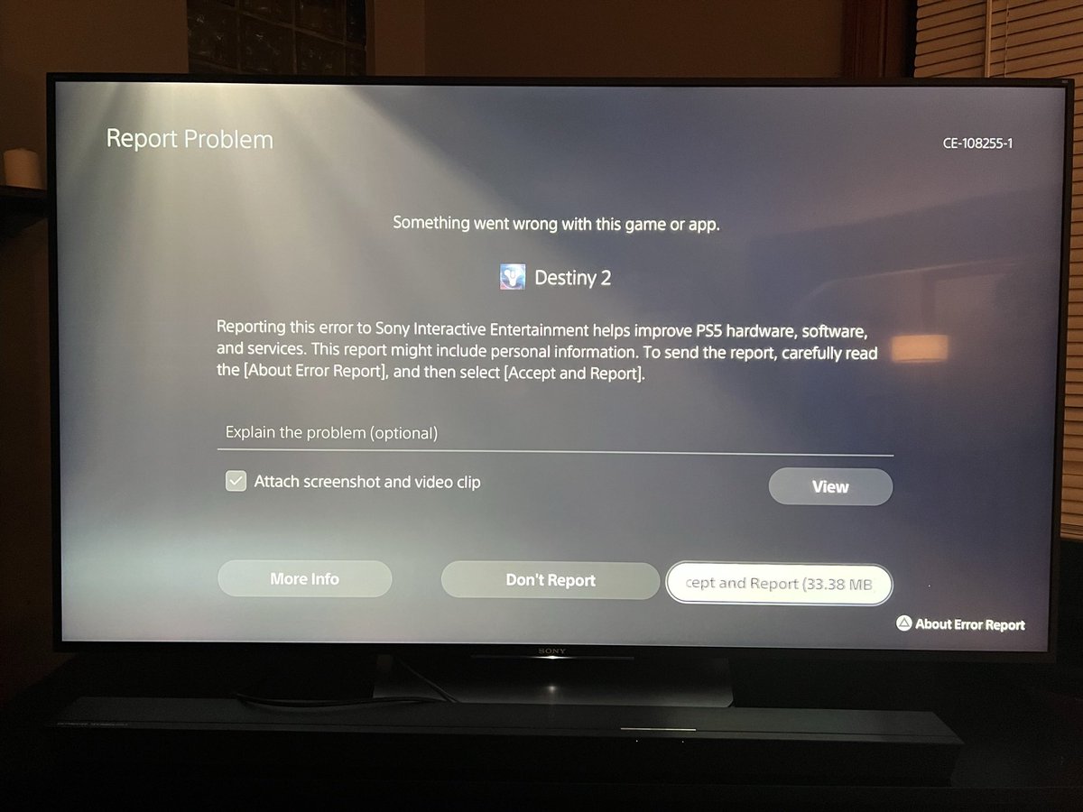 tommyleebarken's tweet photo. @BungieHelp what’s wrong with the POH?? every time I drop down into the pit I’m kicked from the entire game and given this error message. I’ve done everything suggested to resolve the issue. please help!! https://t.co/Mkpb0EZe9f