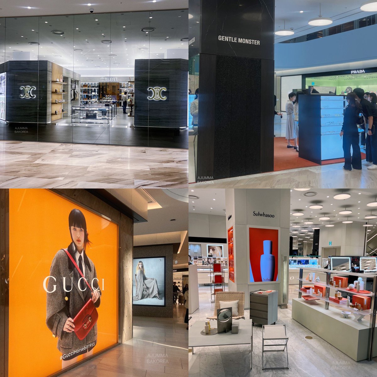ajummabakorea's tweet photo. >ไฮแบรนด์ แบรนด์เนมต่างๆ อยู่ชั้น 1  แว่น Gentle Monster ,celine prada gucci dior ใดๆ มีพวกสกินแคร์ เมคอัพเค้าเตอร์แบรนด์ด้วย คือครบ
> ร้านอาหาร คาเฟ่ดังๆฮิตๆอยู่ชั้น B1 มีทั้ง Cafe Layered  Super Matcha   ร้านชาชื่อดังอย่าง O'Sulloc ก็มาซื้อที่นี่ได้ (2) https://t.co/oTTU7u3Sr4