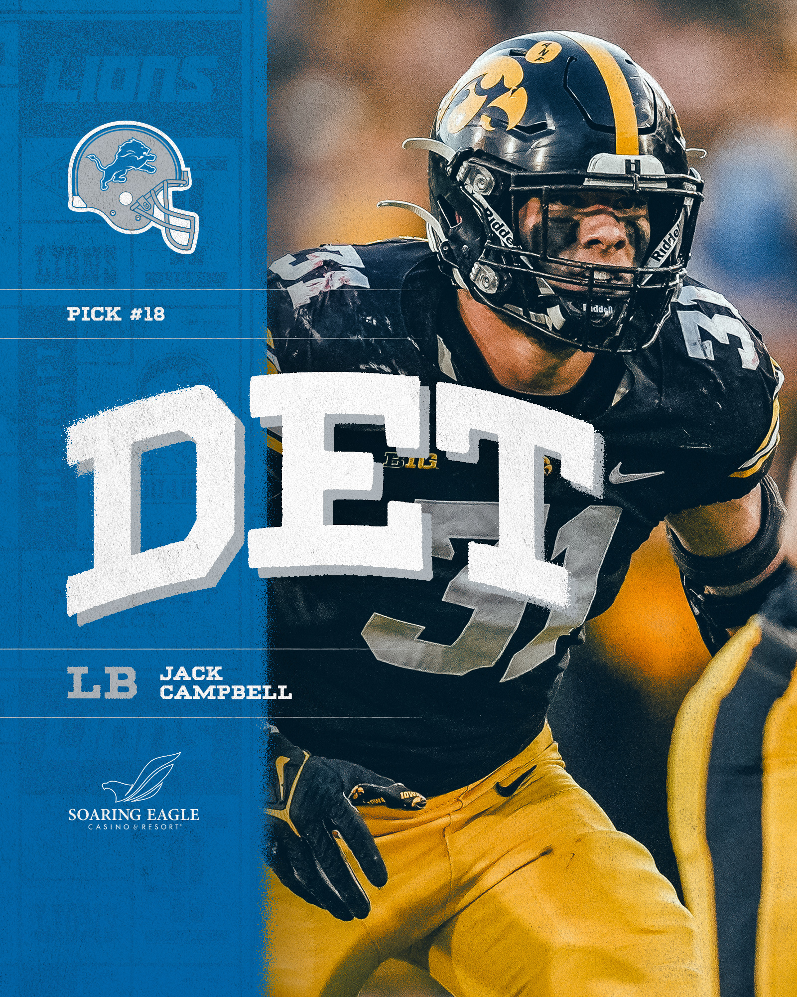 Iowa Football: Twitter explodes as Detroit Lions select Jack Campbell