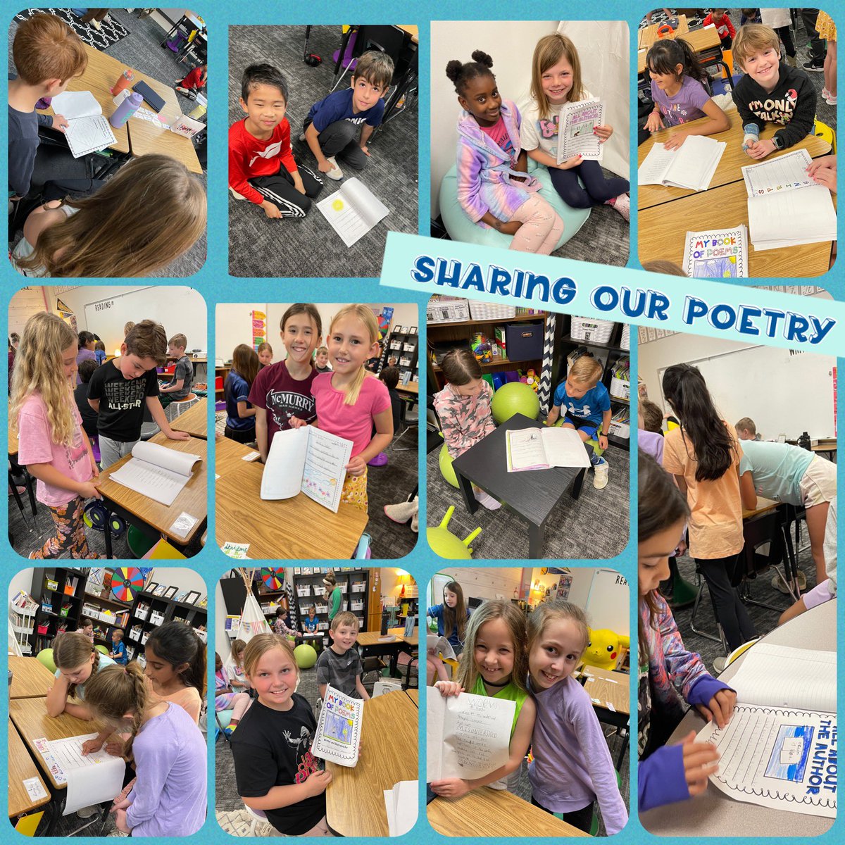 Thank you @MissRussellJES class for letting us share our poetry books with your 3rdGraders <a href="/Jack_D_Johnson/">Jack D. Johnson</a> #InspireExcellence