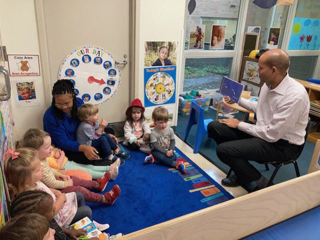 CommJacobs's tweet photo. Thanks State Rep @jasonesteves for celebrating #QRWeek with students and teachers at Open Arms Lutheran Child Development Center in Buckhead. @GEEARS @GAEarlyEd @GaHouseHub https://t.co/n82DyzknDJ