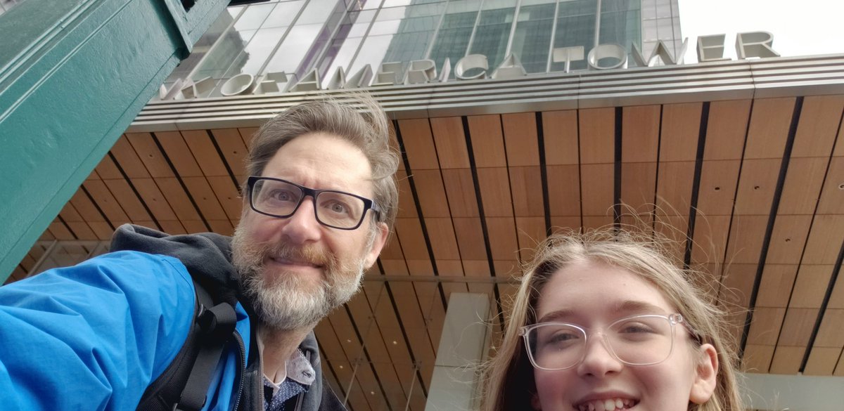 MyFunDad's tweet photo. #bringyourkidtoworkday2023 Megan got to visit #NYC ! Yes, she does understand more what I do now. Thanks everyone for the hospitality. #bringyourchildtoworkday #fundad #parenting #fatherhood https://t.co/YalH68Sk1X