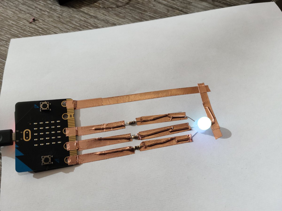 New to <a href="/microbit_edu/">Micro:bit Educational Foundation</a> , but had my students build paper circuits for RGB LEDs and connect them to their Micro:bit. They were super into it! They really like being able to clap to change to a random color.