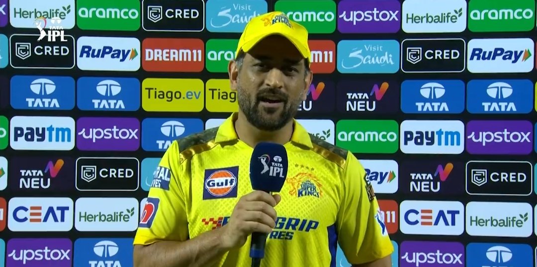 CricCrazyJohns's tweet photo. Dhoni remembered the 2011 WC &amp; reception of 2007 T20 WC during the MI game in Wankhede.

Dhoni remembered his Job in Kharagpur during the KKR game in Eden.

Dhoni remembered his 183* during the RR game in SMS.

He is turning his clock during Presentation time in IPL 2023. https://t.co/kFymGOin76