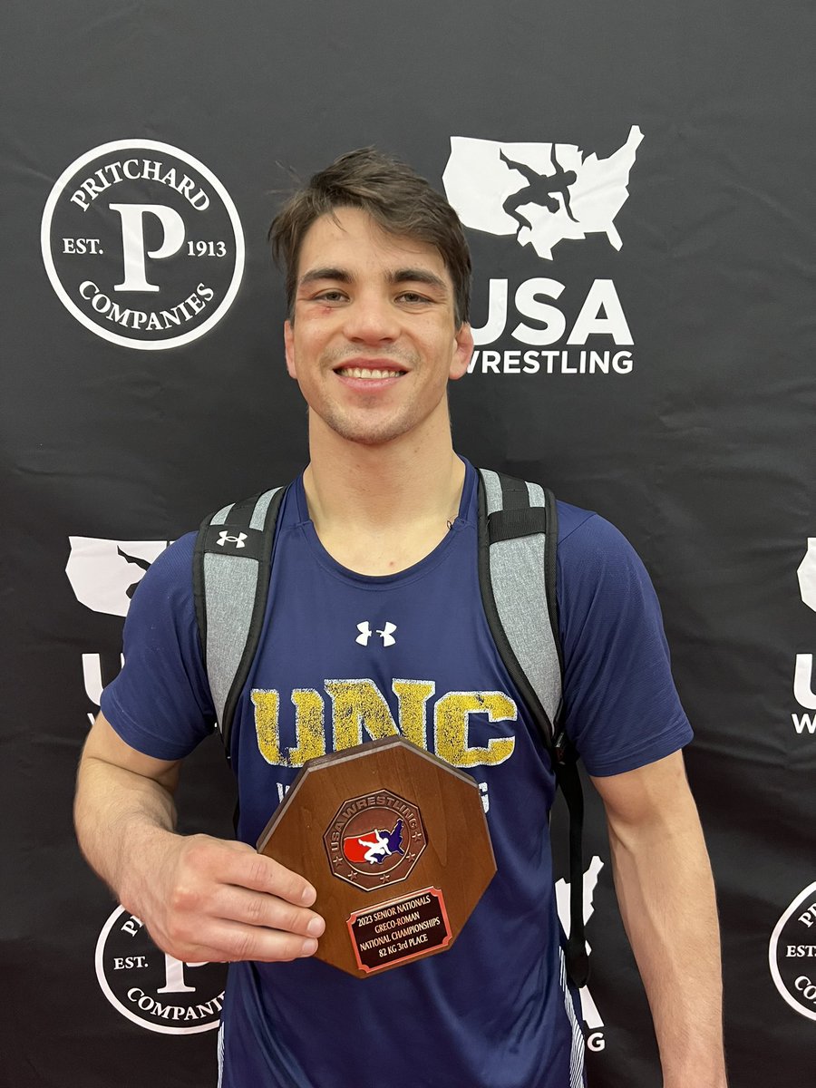 .@andrewberreyesa brings home the 🥉 in the Greco-Roman Senior National Championships at 82kg!
