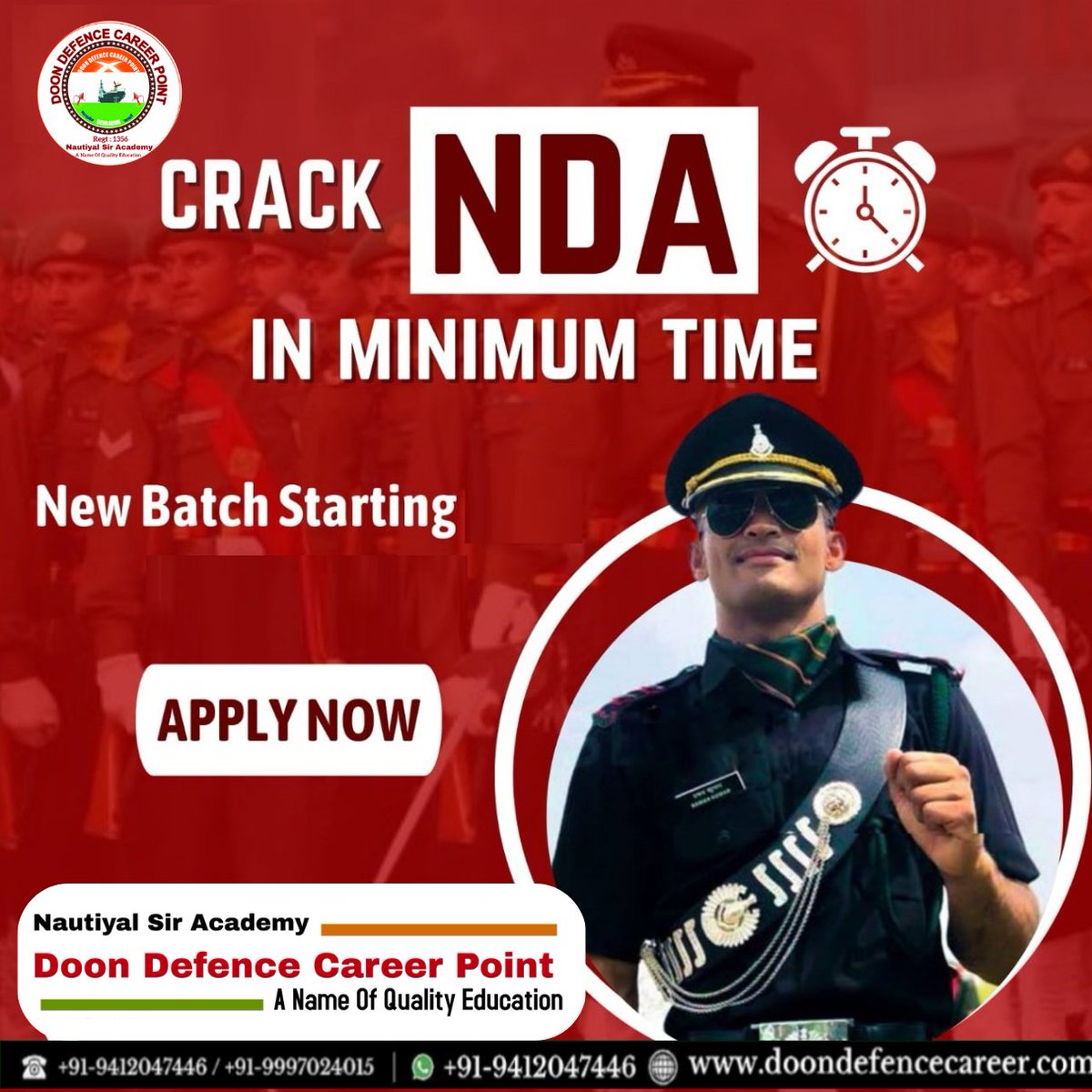 DoonDefenceCP's tweet photo. BEST NDA FOUNDATION COACHING IN INDIA
Doon defence Career Point Institute is one of the Best NDA Foundation coaching in India .
Doon Defence Career Point is the Best NDA Foundation coaching in India India. UPSC Entrance Exam for Admission to National Defence Academy (NDA) https://t.co/8bV9BAYJc5
