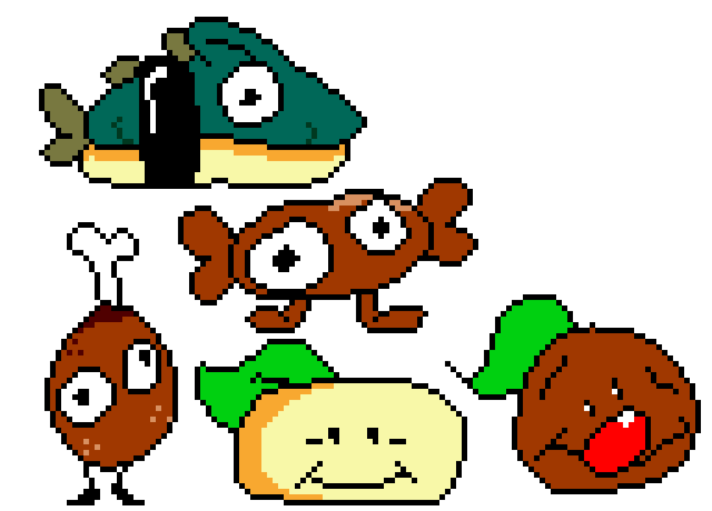 meat_towergame's tweet photo. meat tower toppings (credits to my friend/spriter who always helps me with them) https://t.co/n32RByO1Dv