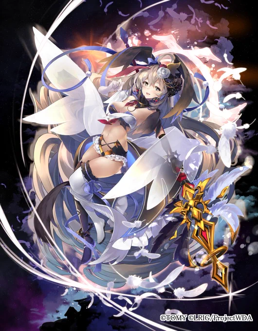 4/29(土)発売のWIXOSS新拡張パック「CONCORD DIVA」にて『未知の巫女 マユ』、『未知の邂逅』、『幻獣神 ウルフレンド//ディゾナ』を描かせていただきましたー! #WIXOSS #ウィクロス発売記念