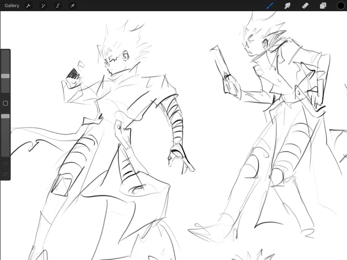 old vash doodles ^^ he is so scribbleable #TRIMAX #TRIGUN 