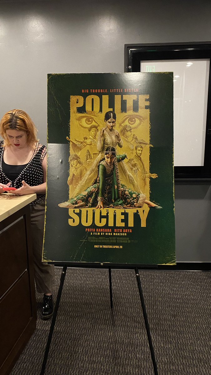 tediously_brief's tweet image. finally about to see a stunning screening of Polite Society featuring an in-person conversation with writer/director Nida Manzoor and star Priya Kansara after
woot woot been so stoked to see this !!! @FilmIndependent #FiPresents #PoliteSociety @PoliteSocietyFF @FocusFeatures