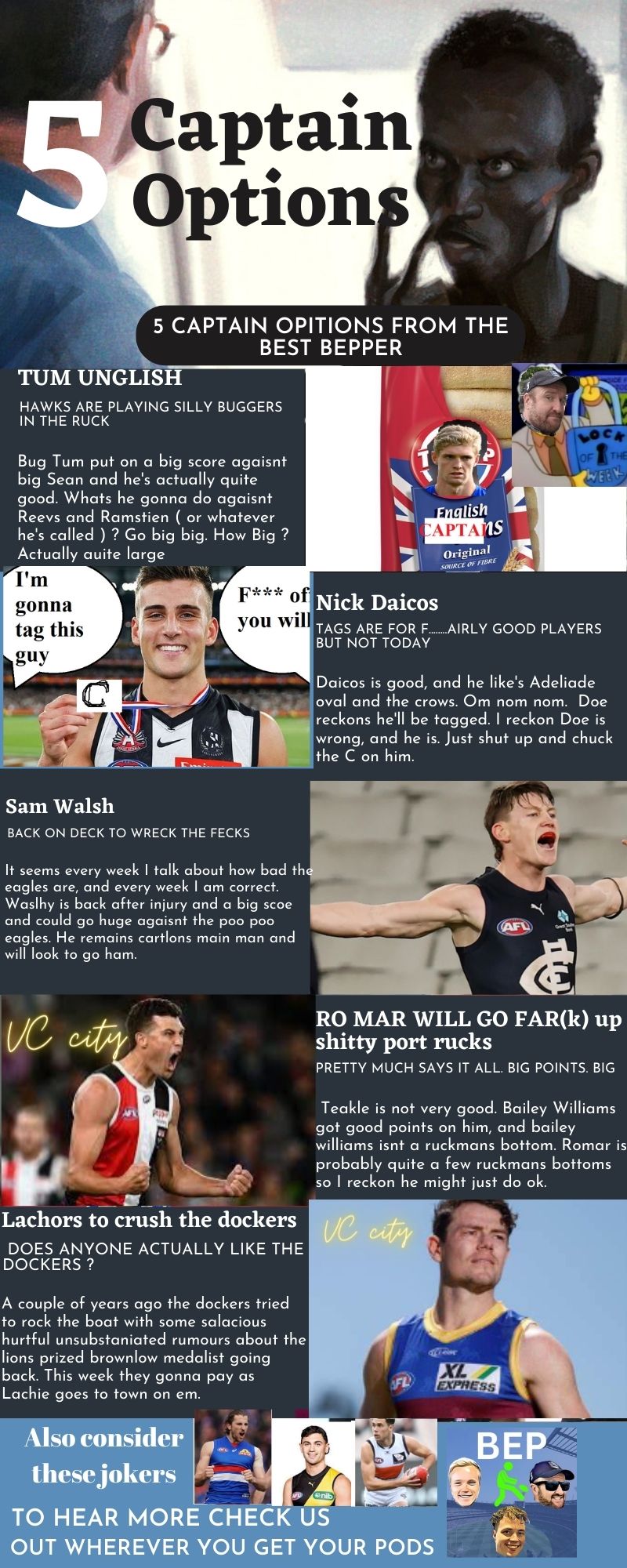 The Breakeven AFL Fantasy Podcast (afl_breakeven) / Twitter