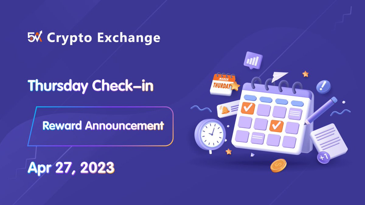 🎁 Thursday Exclusive: Check-in to Win $10

🏆 Winner Announcement:27 Apr, 2023
27***01，25***58 ，13***21，24***85，13***02
25***58，25***85，27***47，24***53，27***16

🎉Congrats to all the above users for winning $10 each.
💻Trade now: 5a.io
#Crypto #Giveaway