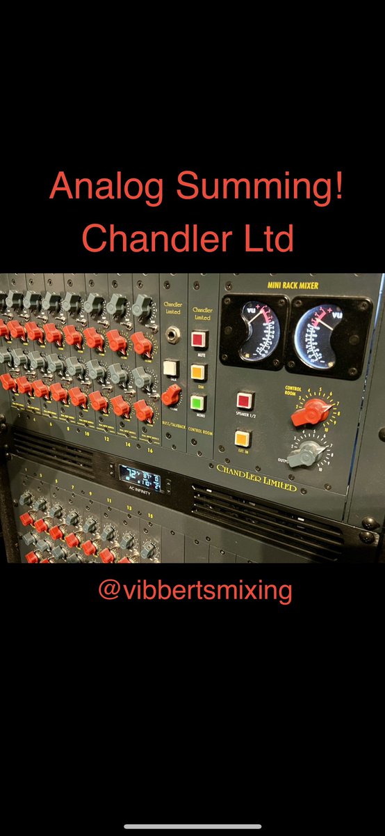 BrianVibberts's tweet photo. My 32 channels of @ChandlerLimited analog summing gives a rich full sound while mixing! 
The 2 units link together for a full 32 channels. I route 16 stereo tracks through them. 

#chandlerlimited #mixingtools #mixing #engineer #mixing #studio #studiogear #grammymixer https://t.co/QBF410BCRm