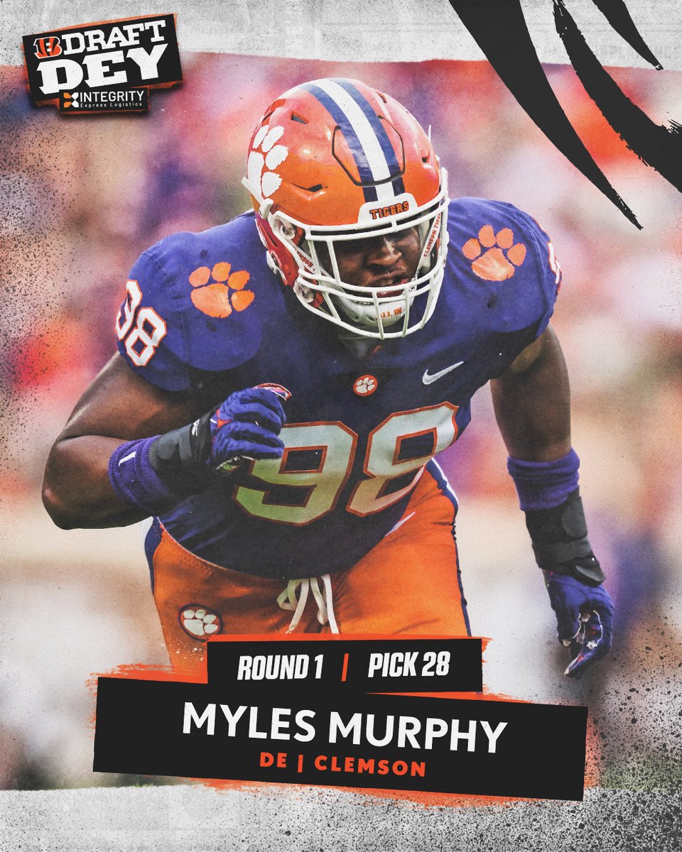 THE PICK IS IN‼️ Myles Murphy is a Cincinnati Bengal! #RuleTheJungle | @IEL_LLC