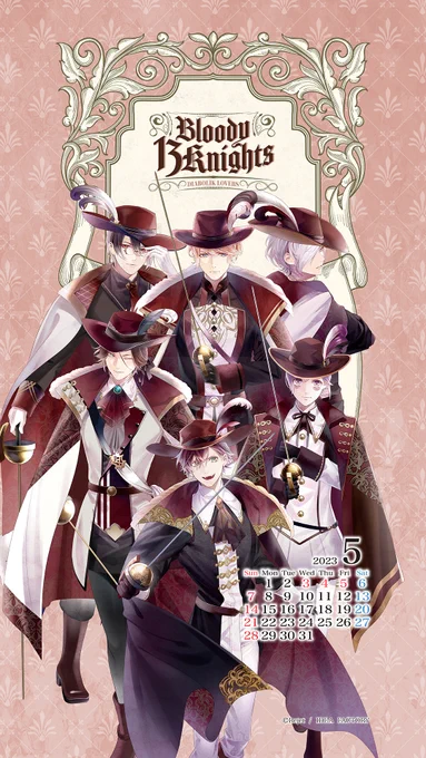 5月カレンダー配布    今月のカレンダーは「DIABOLIK LOVERS」より、 逆巻家6人のカレンダーです  早速に設定して使ってくださいね    「DIABOLIK LOVERS Bloody 13 Knights」  限定グッズ好評発売中    #dialover #ディアラヴァ