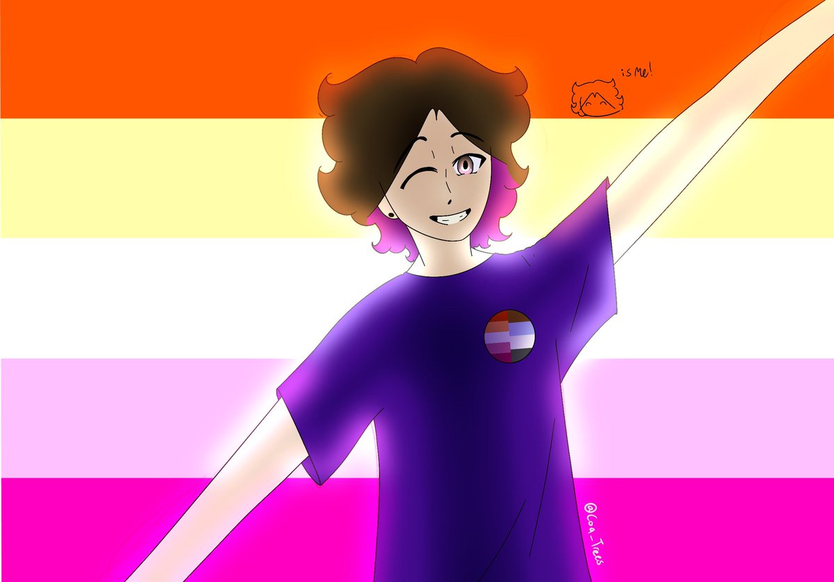 Coa_Trees's tweet photo. Happy lesbian visibility week! Even if it is at the end of the week lol. Hope you perceive me now
#lesbian #visibilityweek #Pride https://t.co/WSy1WSgGKH