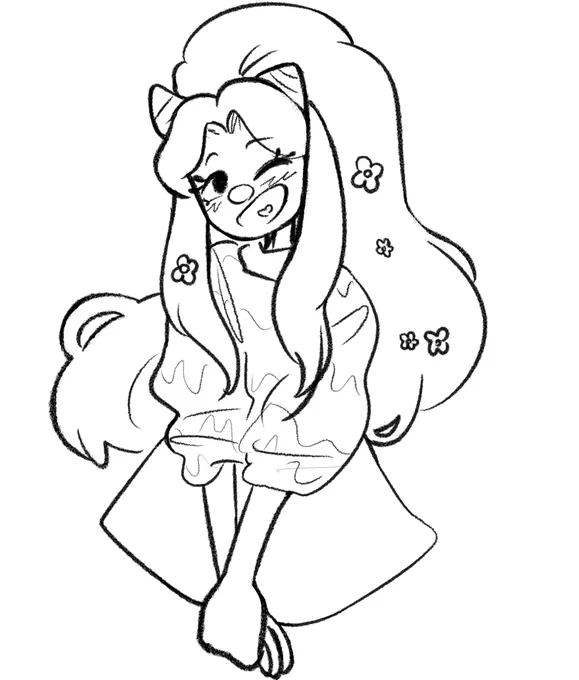 heeeyyyyy here is some little julie joyful from welcome home doodles i have made! love her lots, she's sooo fun to draw <33