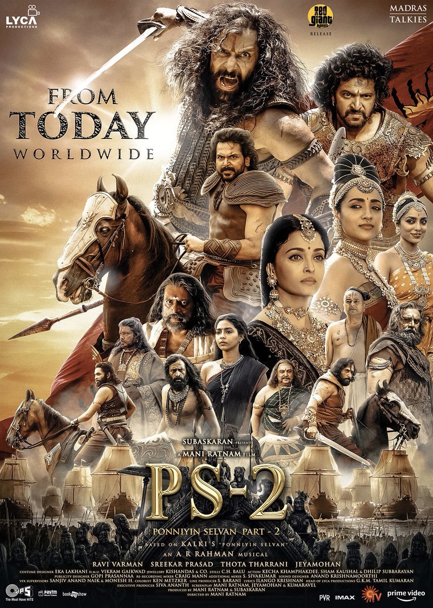 SivaMOfficial's tweet photo. சோழ சோழன் வீர சோழன்
70 வருட கனவு நனவானது
#PS2 #PS2Day #PonniyinSelvan2 #பொன்னியின்செல்வன்2 #பொன்னியின்செல்வன்
@LycaProductions @MadrasTalkies_ @hasinimani #Maniratnam @Karthi_Offl @chiyaan @actor_jayamravi @trishtrashers #AishwaryaRaiBachchan #AishwaryaLakshmi https://t.co/X9OstGxYyH
