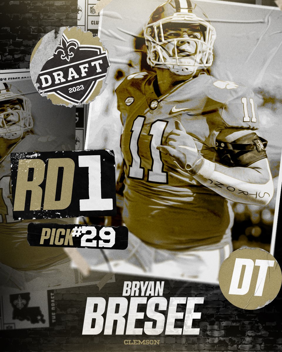 With the 29th pick in the 2023 NFL Draft, the New Orleans Saints select DT Bryan Bresee! #SaintsDraft | @CoxComm