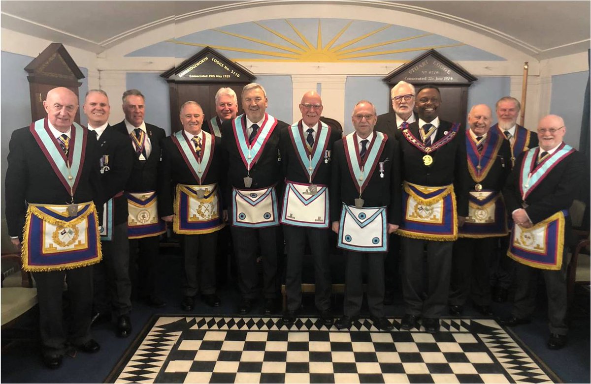 To MARK, pun intended, the dawning of a new era, the members of Bishop's Stortford  No.1236 in #happyherts celebrate the installation of the Worshipful Master, flanked by his Wardens, for a second term in Office.