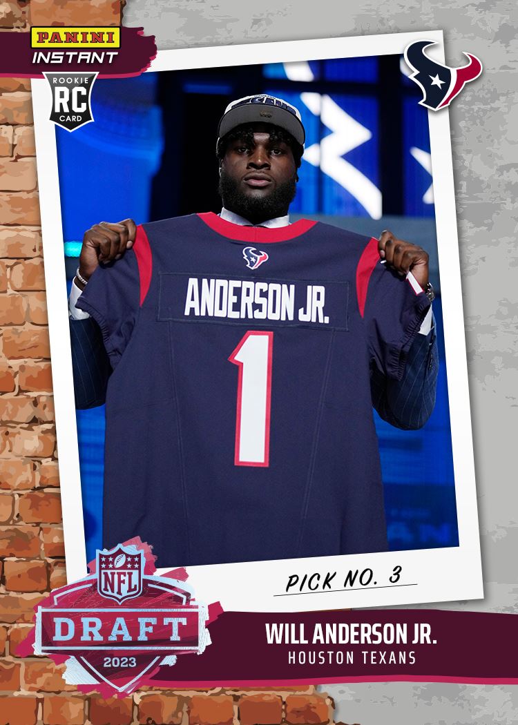 H-Town! I couldn't be more ready to join the Texans family. It's time to get to work 💪 #WeAreTexans 🤝 @HoustonTexans #NFLDraft Check out my 1st Panini Instant Rookie card here! #PaniniNFT #RatedRookie qr.paniniamerica.net/2ksjw_em