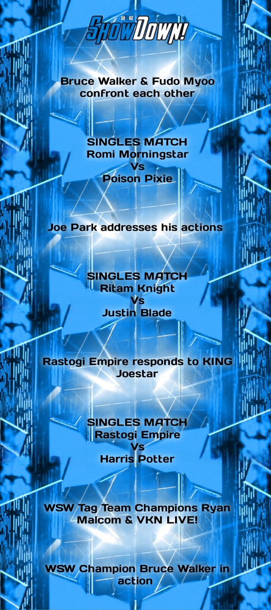 WSWFederation's tweet photo. @UjjwalR1031864 responds to IC Champion @MJ_EFED 

@UjjwalR1031864 squares off with @HarrisPotter50 

WSW Tag Team Champions @RyanMalcom_27 and @VKN25118212 LIVE!

WSW Champion @_BruceWalker_ in action https://t.co/8hXPBP9iPd
